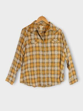 Wrangler Pearl Snap As Real As Long Sleeve Western Shirt Size XL